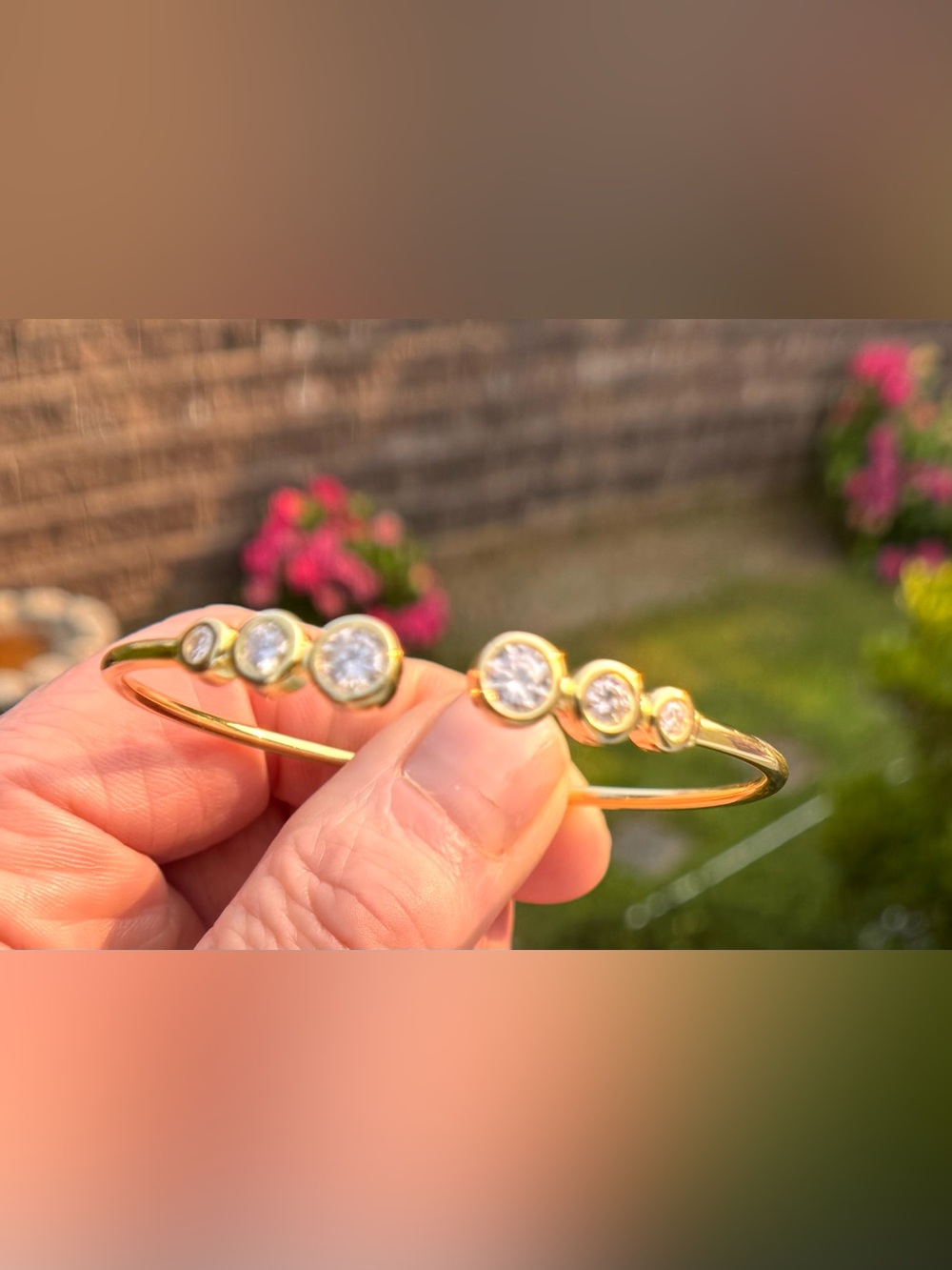MOISSANITE 18K Gold Bracelet/Bangle